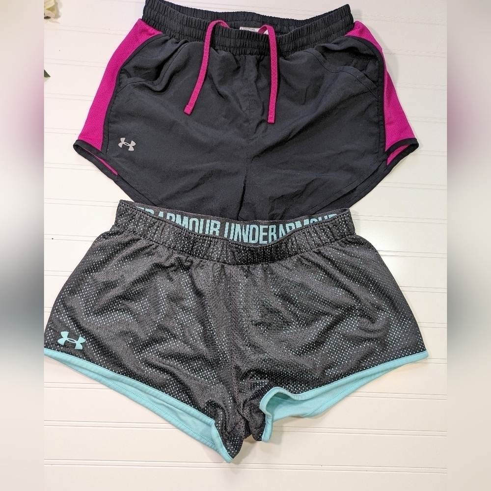 2 pair XS Under Armour Running Shorts